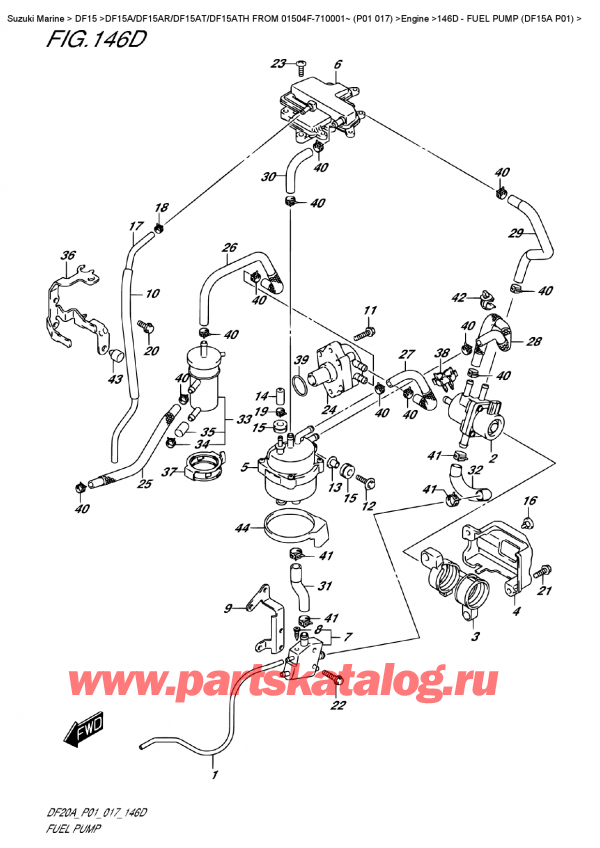  ,    , SUZUKI Suzuki DF15A ES / EL FROM 01504F-710001~ (P01 017)   2017 ,   (Df15A P01)