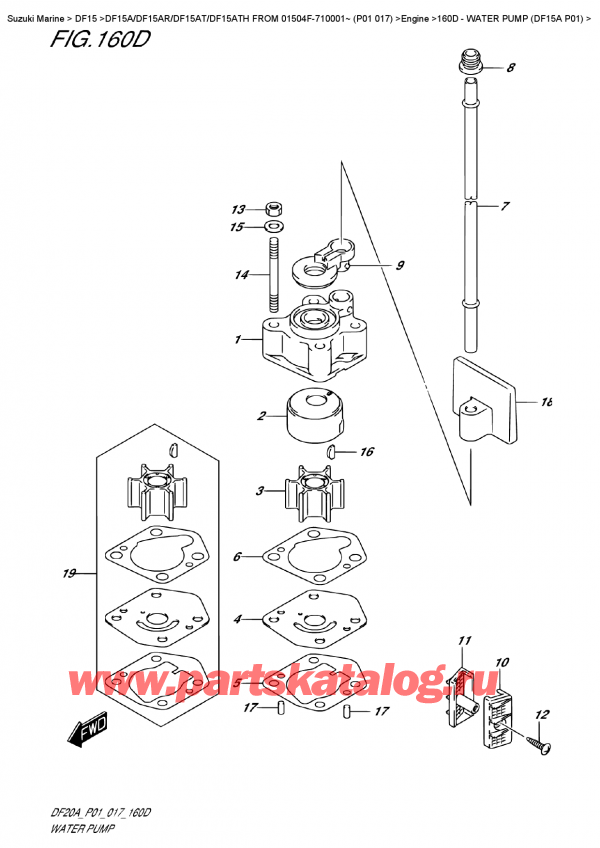  ,    , Suzuki Suzuki DF15A ES / EL FROM 01504F-710001~ (P01 017) ,   (Df15A P01)