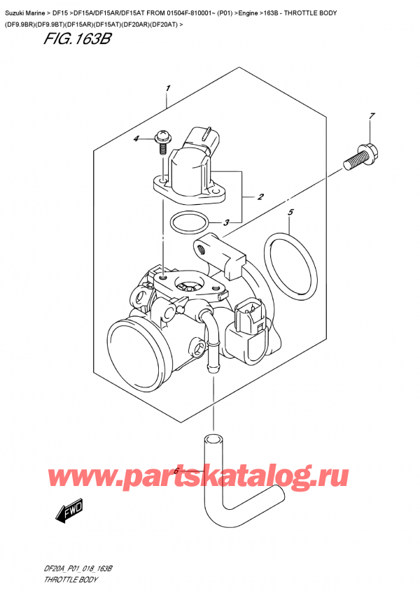  ,    , Suzuki DF15A RS / RL FROM 01504F-810001~ (P01)  2018 , Throttle  Body  (Df9.9Br)(Df9.9Bt)(Df15Ar)(Df15At)(Df20Ar)(Df20At)