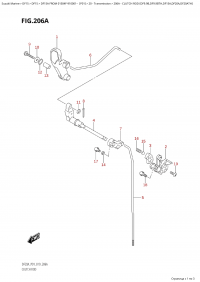 206A  -  Clutch  Rod  (Df9.9B,Df9.9Bth,Df15A,Df20A,Df20Ath) (206A -   (Df9.9B, Df9.9Bth, Df15A, Df20A, Df20Ath))