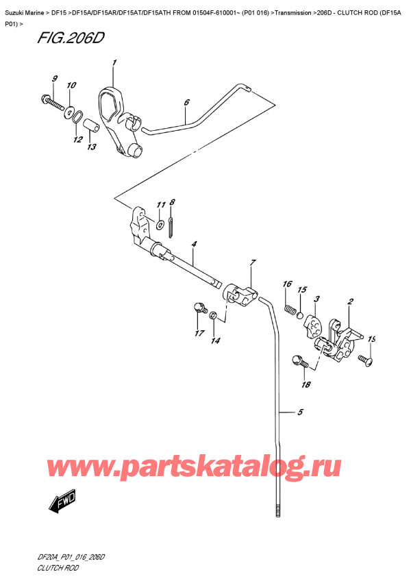  ,   , Suzuki DF15A ES / EL FROM 01504F-610001~ (P01 016)   2016 ,   (Df15A P01)