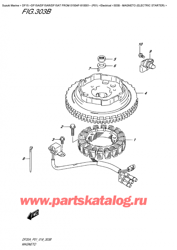   ,   , Suzuki DF15A ES / EL FROM 01504F-810001~ (P01)  2018 ,  ()