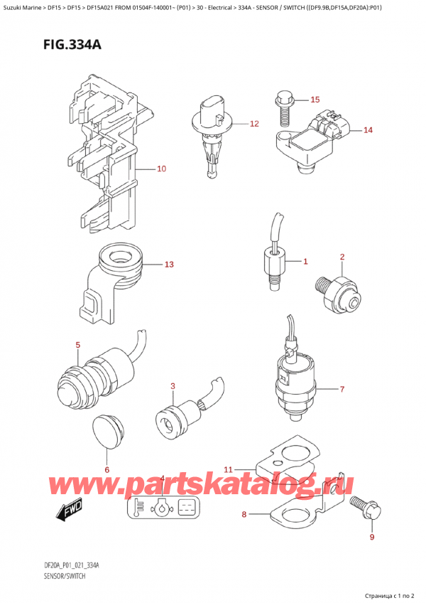  ,   , SUZUKI Suzuki DF15A S/L FROM 01504F-140001~  (P01 021)  2021 , Sensor / Switch ((Df9.9B,Df15A,Df20A):P01) /    ( (Df9.9B, Df15A, Df20A) : P01)