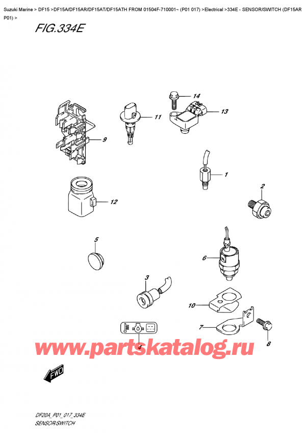   ,    ,  DF15A RS / RL FROM 01504F-710001~ (P01 017)   2017 , Sensor/switch  (Df15Ar  P01)