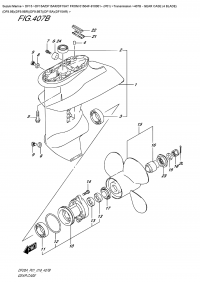 407B  -  Gear  Case  (4  Blade)  (Df9.9B)(Df9.9Br)(Df9.9Bt)(Df15A)(Df15Ar) (407B -    (4 Blade) (Df9.9B) (Df9.9Br) (Df9.9Bt) (Df15A) (Df15Ar))