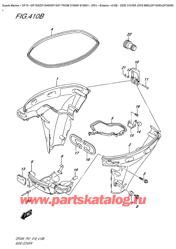   ,   , Suzuki DF15A RS / RL FROM 01504F-810001~ (P01)  2018 ,   (Df9.9Br) (Df15Ar) (Df20Ar)