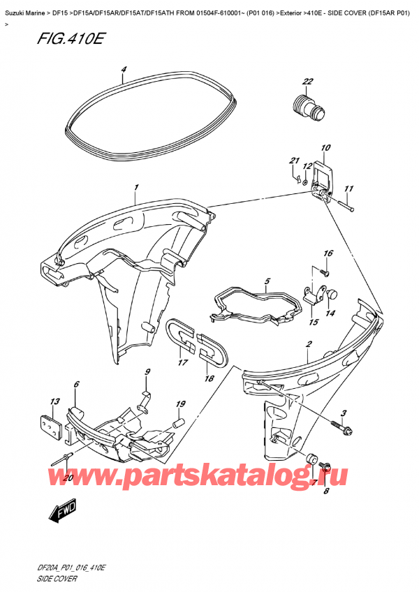   ,   , Suzuki DF15A RS/RL FROM 01504F-610001~ (P01 016)   2016 ,   (Df15Ar P01)