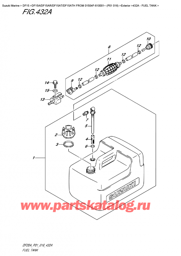  ,   , Suzuki DF15A ES / EL FROM 01504F-610001~ (P01 016) ,  