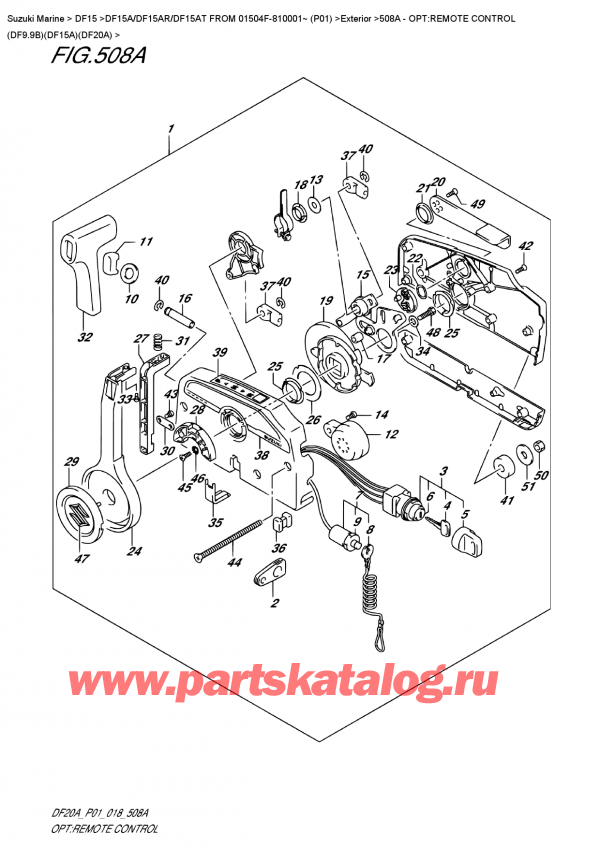  ,    ,  DF15A ES / EL FROM 01504F-810001~ (P01)  2018 , Opt:remote  Control  (Df9.9B)(Df15A)(Df20A) - :   (Df9.9B) (Df15A) (Df20A)