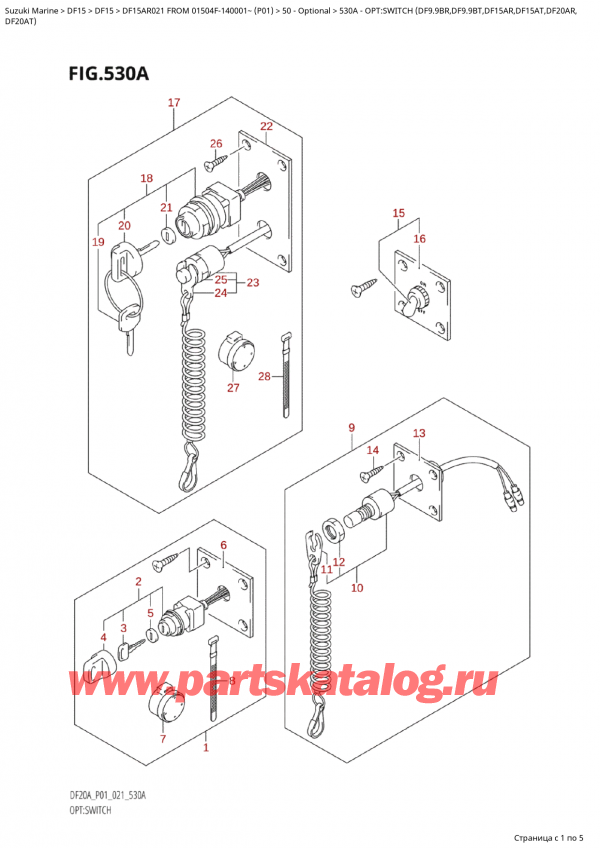  ,    , SUZUKI Suzuki DF15A RS / RL FROM 01504F-140001~  (P01 021)  2021 , Opt:switch  (Df9.9Br,Df9.9Bt,Df15Ar,Df15At,Df20Ar,