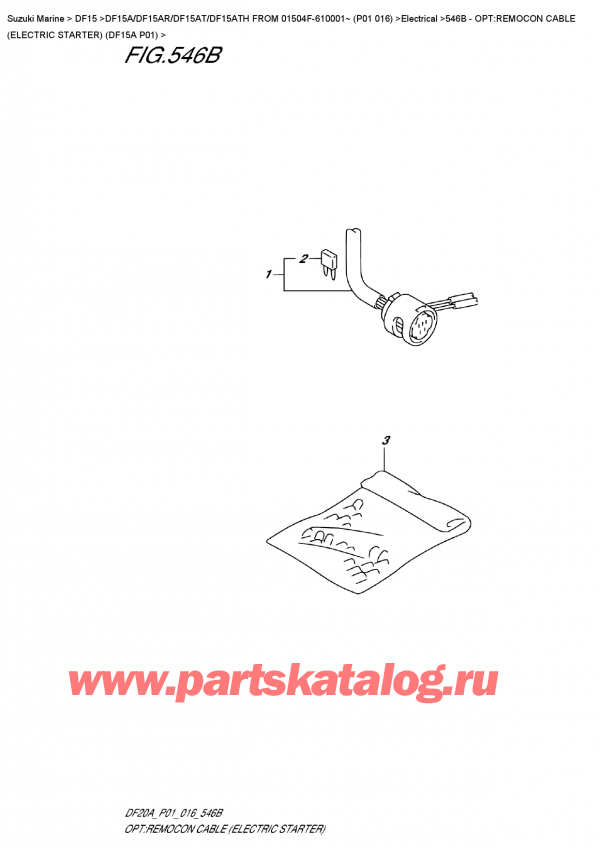 ,   , Suzuki DF15A S/L FROM 01504F-610001~ (P01 016)   2016 , :    () (Df15A P01)