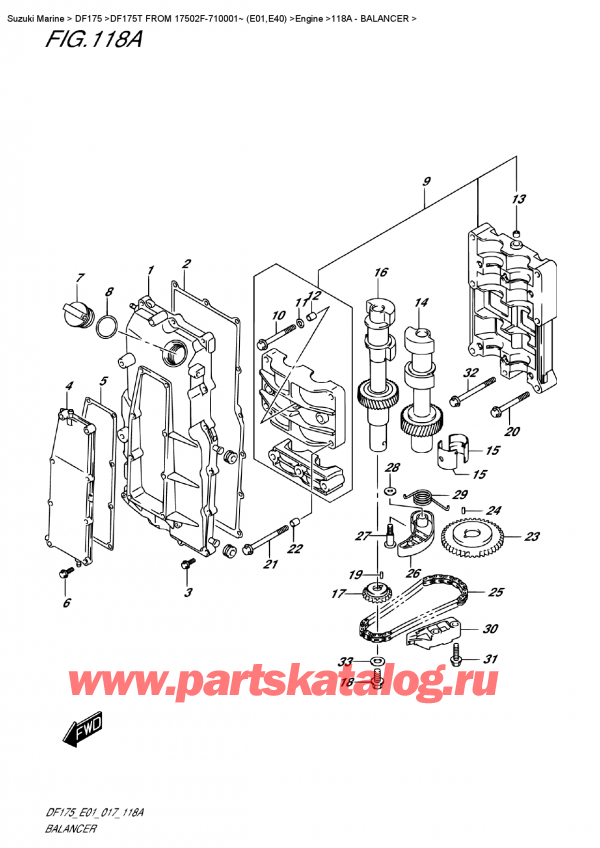   ,   , Suzuki DF175T L/X FROM 17502F-710001~ (E01) , Balancer