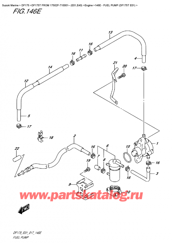 ,   ,  DF175T L/X FROM 17502F-710001~ (E01) , Fuel  Pump (Df175T  E01)