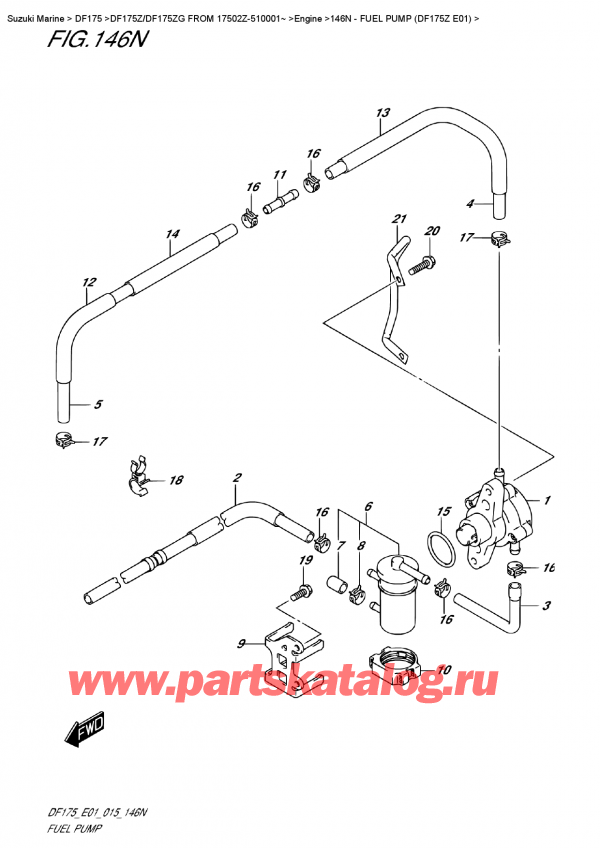   , , Suzuki DF175Z L / X FROM 17502Z-510001~ (E01), Fuel  Pump (Df175Z  E01)