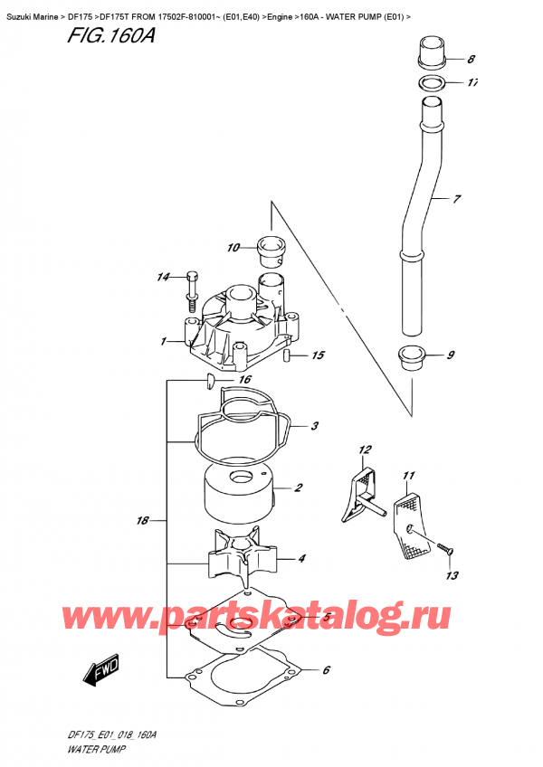  ,    , Suzuki DF175T L/X FROM 17502F-810001~ (E01)  2018 ,   (E01)