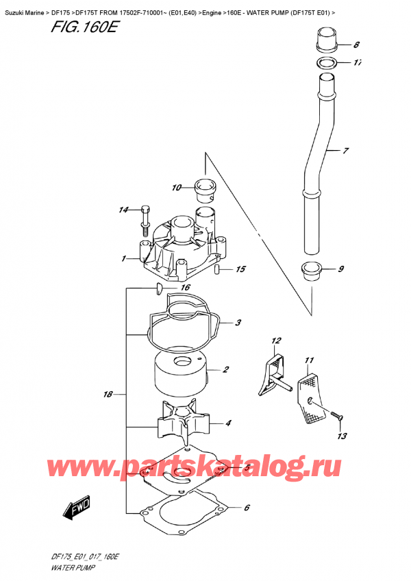  ,   , Suzuki DF175T L/X FROM 17502F-710001~ (E01) , Water Pump (Df175T  E01)