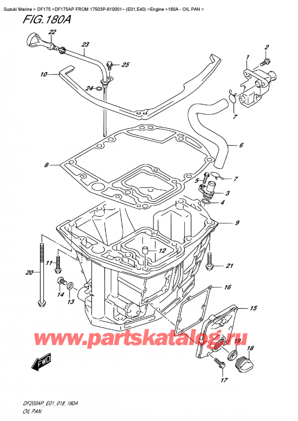 ,   , Suzuki DF175AP FROM 17503P-810001~ (E01)    2018 ,  