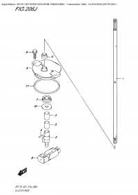 206J  -  Clutch Rod (Df175T  E01) (206J -   (Df175T E01))