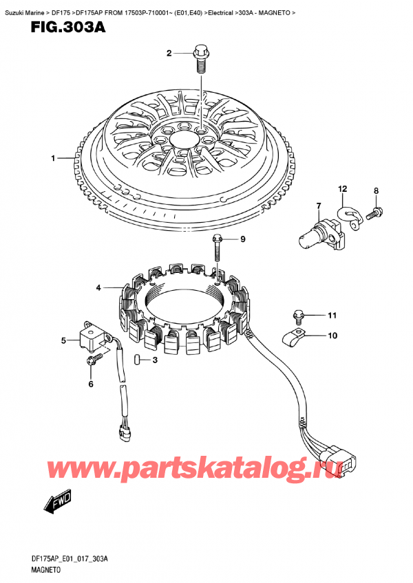 ,    , Suzuki DF175AP L/X  FROM 17503P-710001~ (E01)  , 