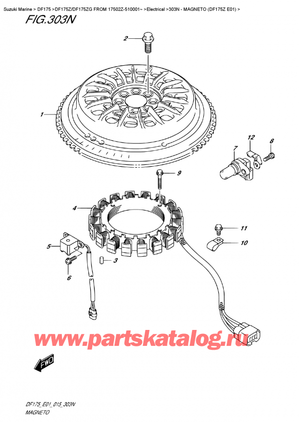  ,   , SUZUKI DF175Z L / X FROM 17502Z-510001~ (E01), Magneto (Df175Z  E01)