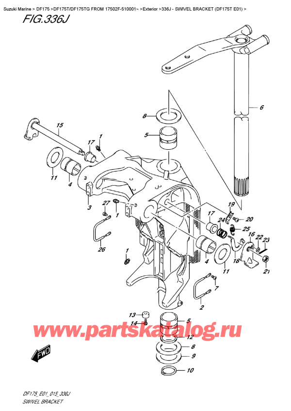 ,  , Suzuki DF175T L / X FROM 17502F-510001~ (E01)  2015 ,   (Df175T E01)