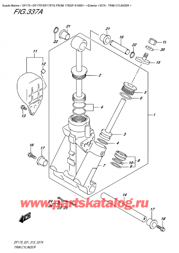  ,   , Suzuki DF175T L / X FROM 17502F-510001~ (E01)  2015 ,  