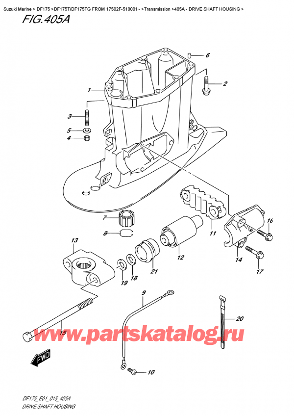  ,   , Suzuki DF175T L / X FROM 17502F-510001~ (E01), Drive Shaft Housing