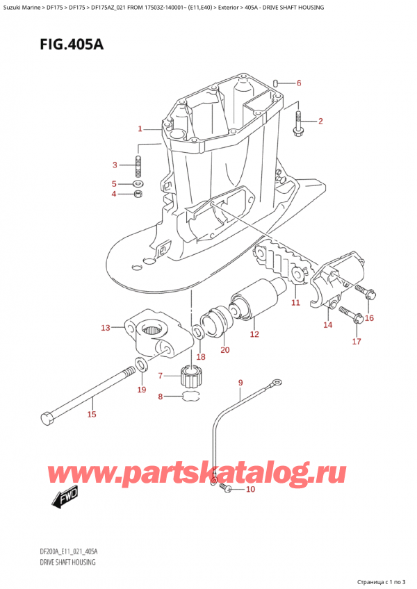   ,   , Suzuki Suzuki DF175A ZL / ZX FROM 17503Z-140001~  (E01 021),   