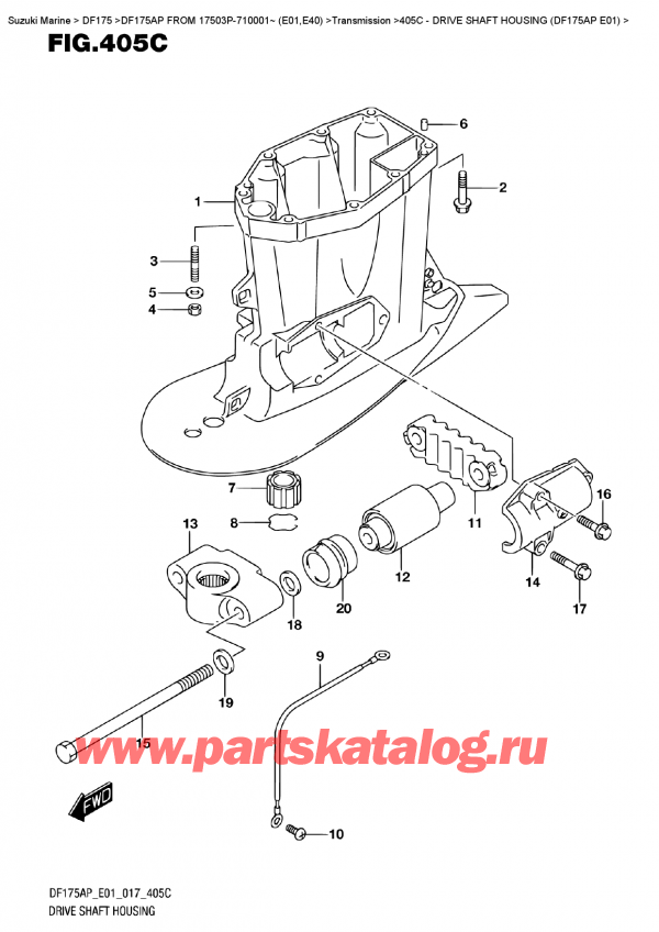, ,  DF175AP L/X  FROM 17503P-710001~ (E01)    2017 ,    (Df175Ap E01) / Drive Shaft  Housing  (Df175Ap  E01)