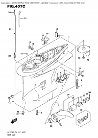 407C  - Gear Case  (Df175Ap  E01) (407C -    (Df175Ap E01))