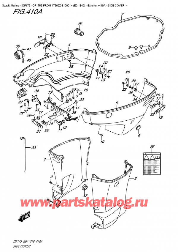  ,   , SUZUKI Suzuki DF175Z L/X FROM 17502Z-810001~ (E01) ,  