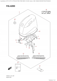 420D - Engine Cover ((Df175At,Df175Az):021) (420D -   () ( (Df175At, Df175Az) : 021))