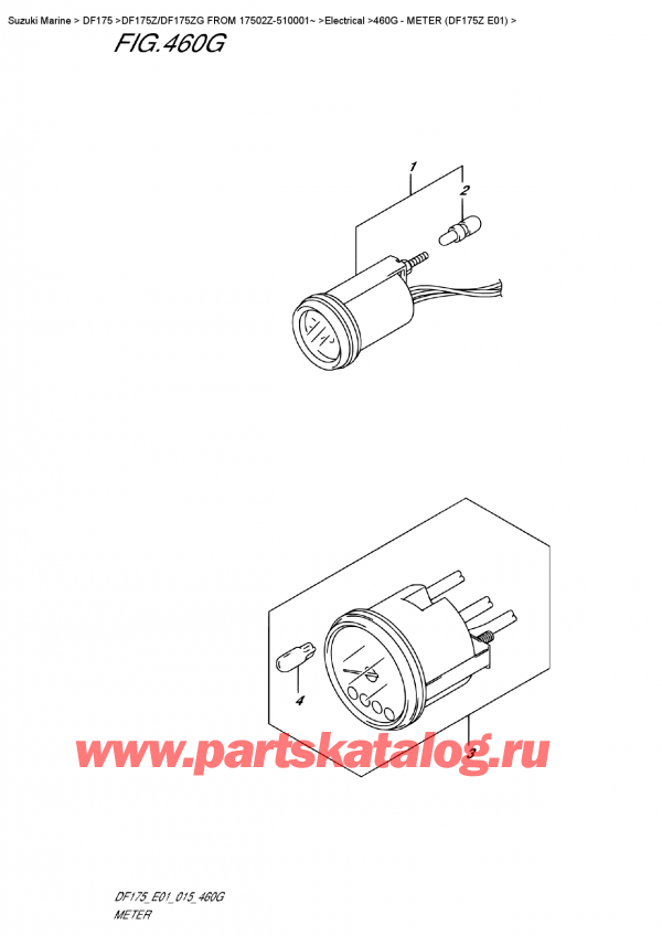  ,  , Suzuki DF175Z L / X FROM 17502Z-510001~ (E01)  2015 ,  (Df175Z E01) / Meter (Df175Z  E01)