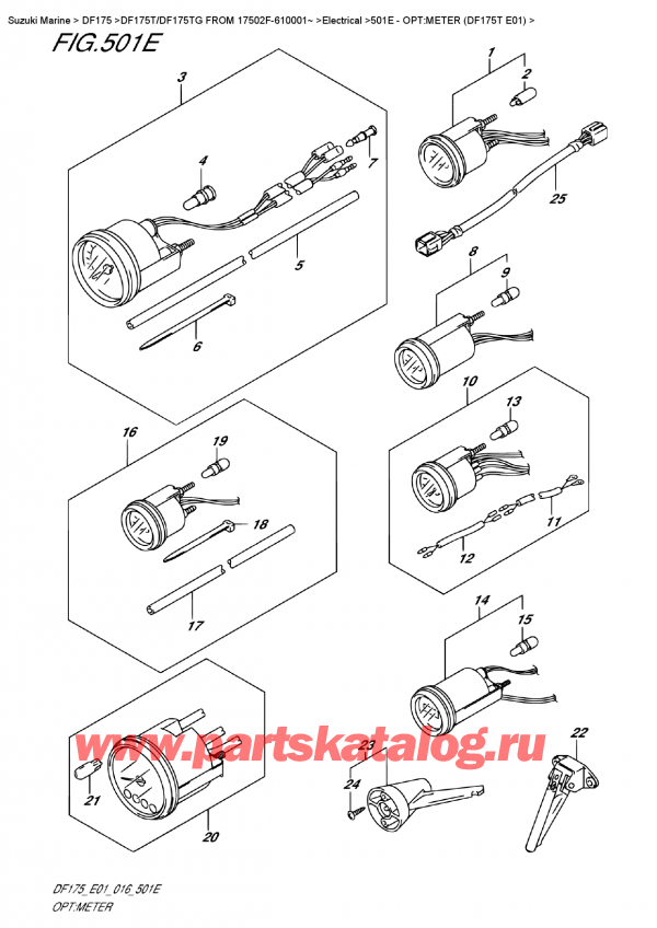  ,   , Suzuki DF175T L/X FROM 17502F-610001~   2016 , :  (Df175T E01)