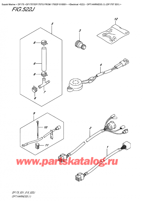  ,   ,  DF175T L / X FROM 17502F-510001~ (E01)  2015 , :   (1) (Df175T E01)