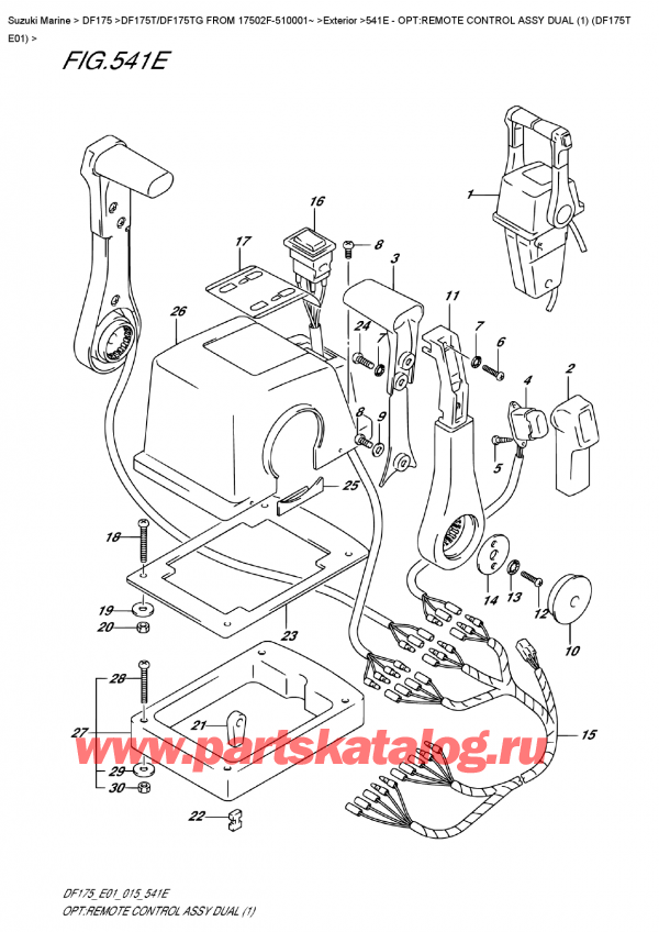  ,    , Suzuki DF175T L / X FROM 17502F-510001~ (E01)  2015 , :     Dual (1) (Df175T E01)