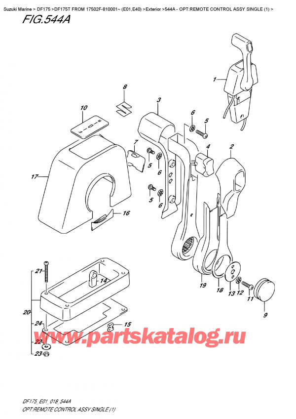 ������ ��������, �� ���������, Suzuki DF175T L/X FROM 17502F-810001~ (E01), ������������� ���������� � �����, ��������� (1)