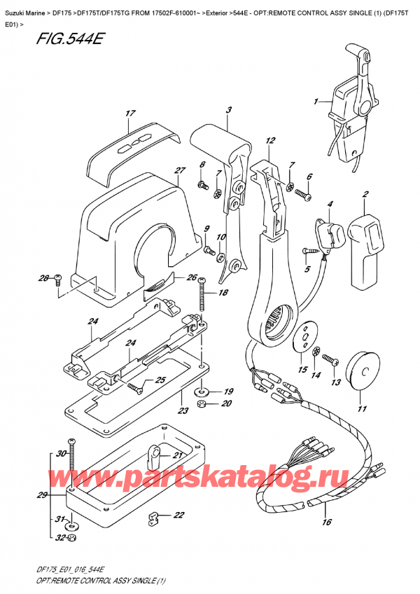 ��������� ������������ ��������, �� ��������� ���������, Suzuki DF175T L/X FROM 17502F-610001~  ������ 2016 ����, ������������� ���������� � �����, ��������� (1) (Df175T E01)