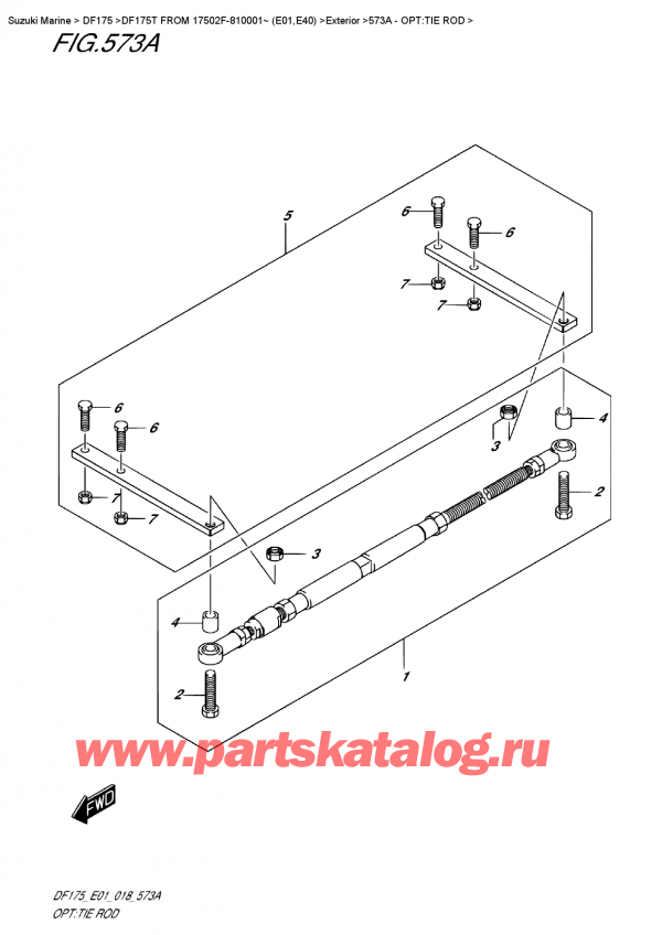 ,   ,  DF175T L/X FROM 17502F-810001~ (E01)  2018 , Opt:tie Rod