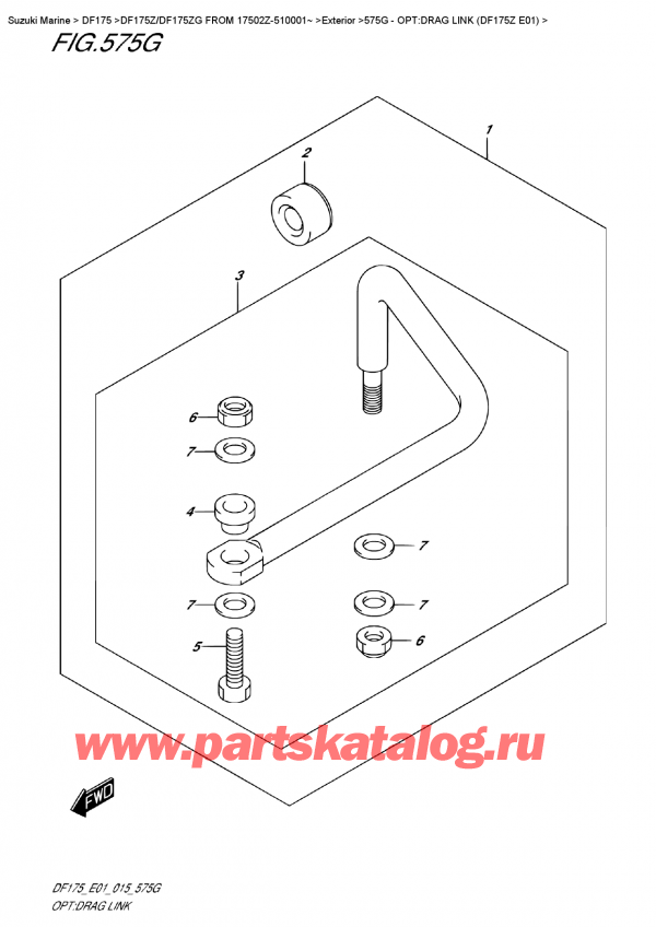 ������ �������������, �� �������� �����, Suzuki DF175Z L / X FROM 17502Z-510001~ (E01) ������ 2015 ����, �����: ������� ���� (Df175Z E01)