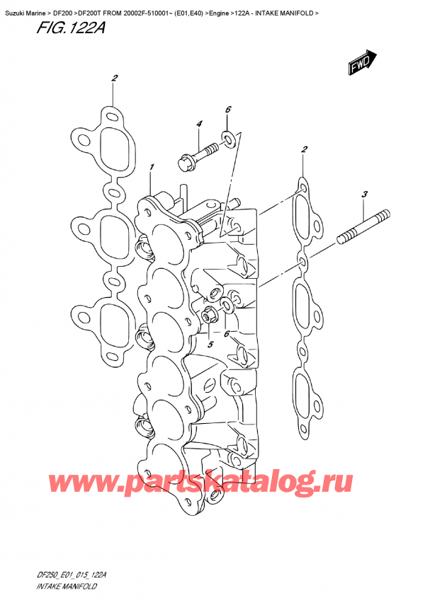  , , Suzuki DF200T L / X / XX FROM 20002F-510001~ (E01)   2015 , Intake Manifold