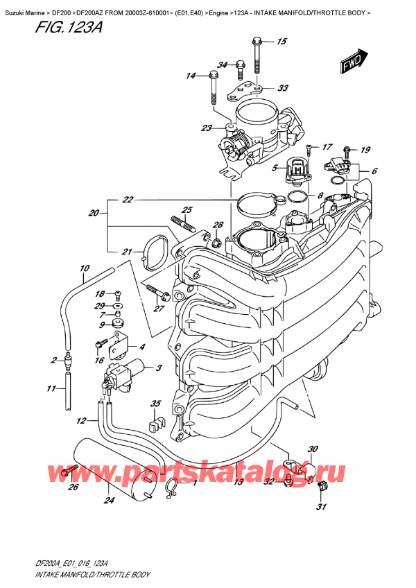 ,   , Suzuki DF200 AZL / AZX FROM 20003Z-610001~ (E01), Intake Manifold/throttle  Body
