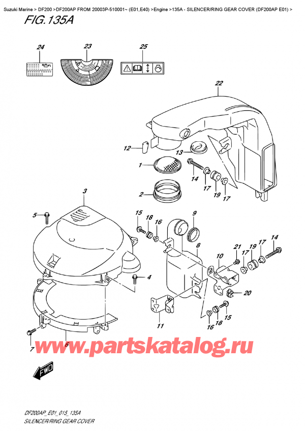  ,   , Suzuki DF200 APL / APX FROM 20003P-510001~ (E01)  2015 ,  /    (Df200Ap E01)