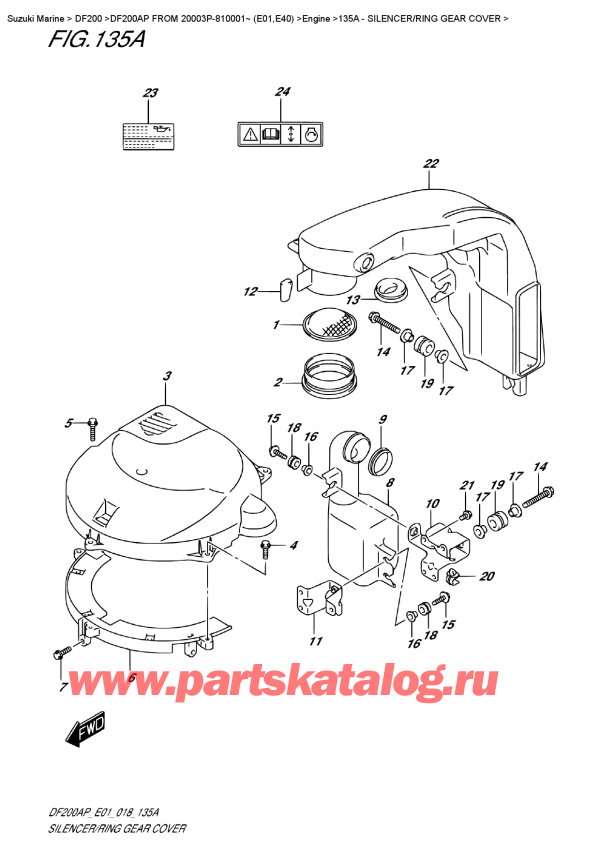 ,   , Suzuki DF200AP L/X FROM 20003P-810001~ (E01)  2018 ,  /   