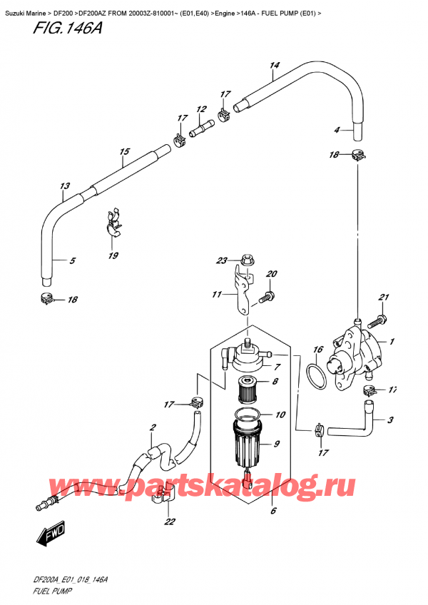   ,   , Suzuki DF200A ZL / ZX FROM 20003Z-810001~ (E01),   (E01) / Fuel Pump (E01)