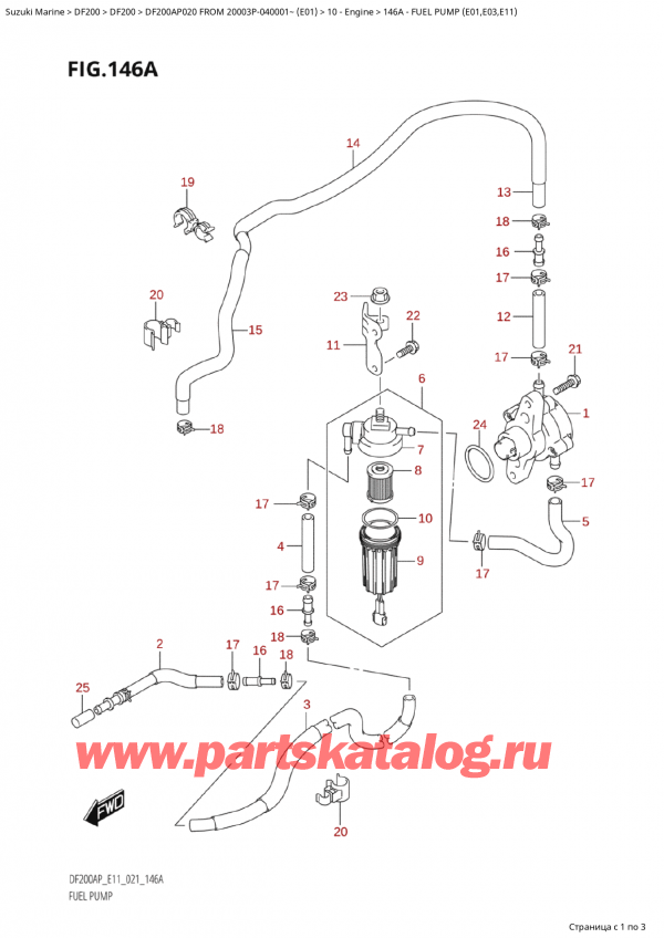  ,   , Suzuki Suzuki DF200AP L / X FROM 20003P-040001~  (E01 020),   (E01, E03, E11)