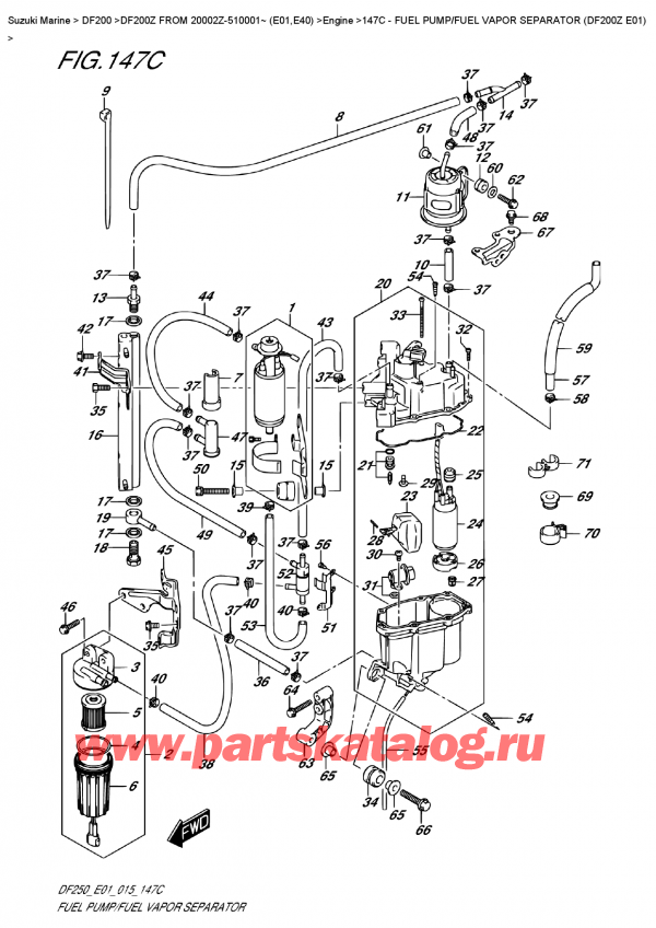 ,   ,  DF200Z X / XX  FROM 20002Z-510001~ (E01), Fuel  Pump/fuel  Vapor  Separator  (Df200Z  E01) -   /    (Df200Z E01)