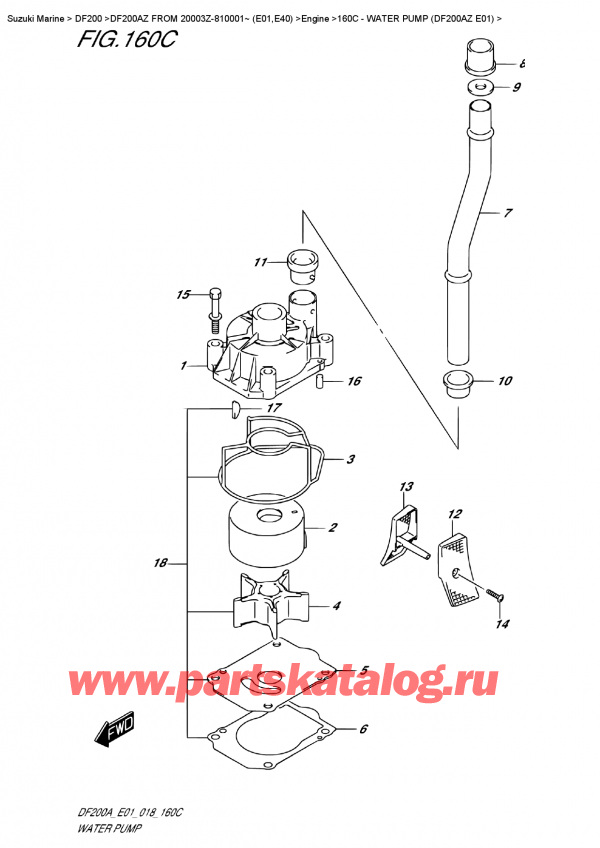  ,   , Suzuki DF200A ZL / ZX FROM 20003Z-810001~ (E01)  2018 ,   (Df200Az E01) / Water Pump  (Df200Az  E01)