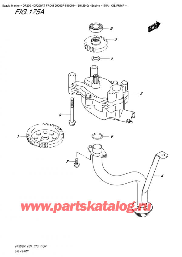 ,   , Suzuki DF200A TL / TX FROM 20003F-510001~ (E01), Oil  Pump -  