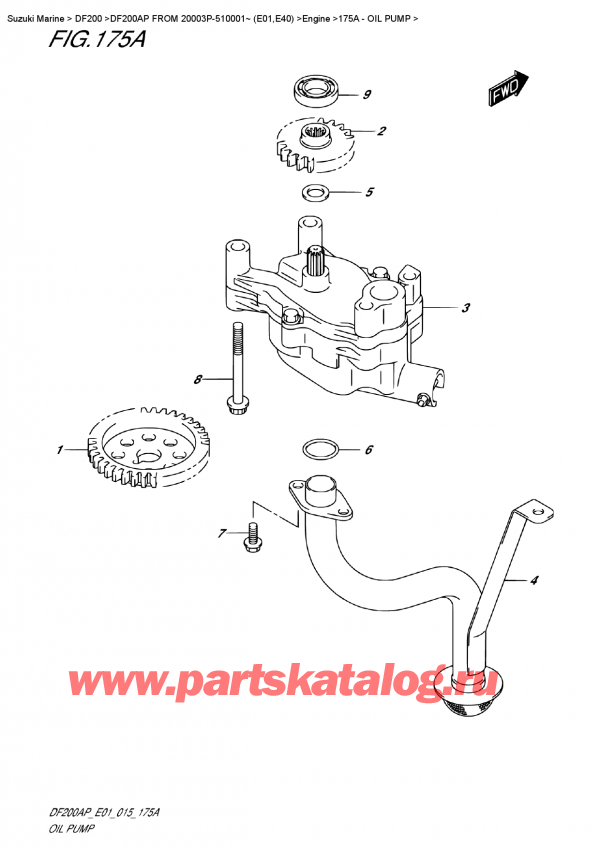 ,   , SUZUKI DF200 APL / APX FROM 20003P-510001~ (E01), Oil  Pump
